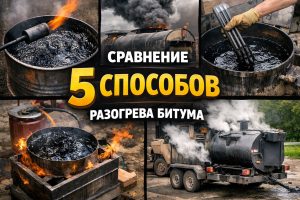 Сравнение 5 способов разогрева битума